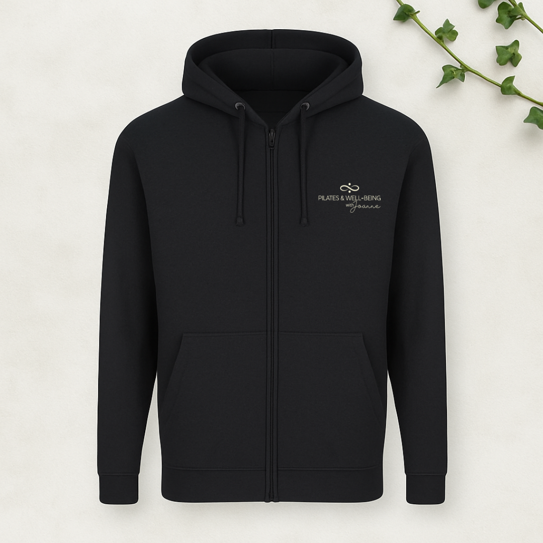 Pilates + Brunch Club - Cosy Black Hoodie