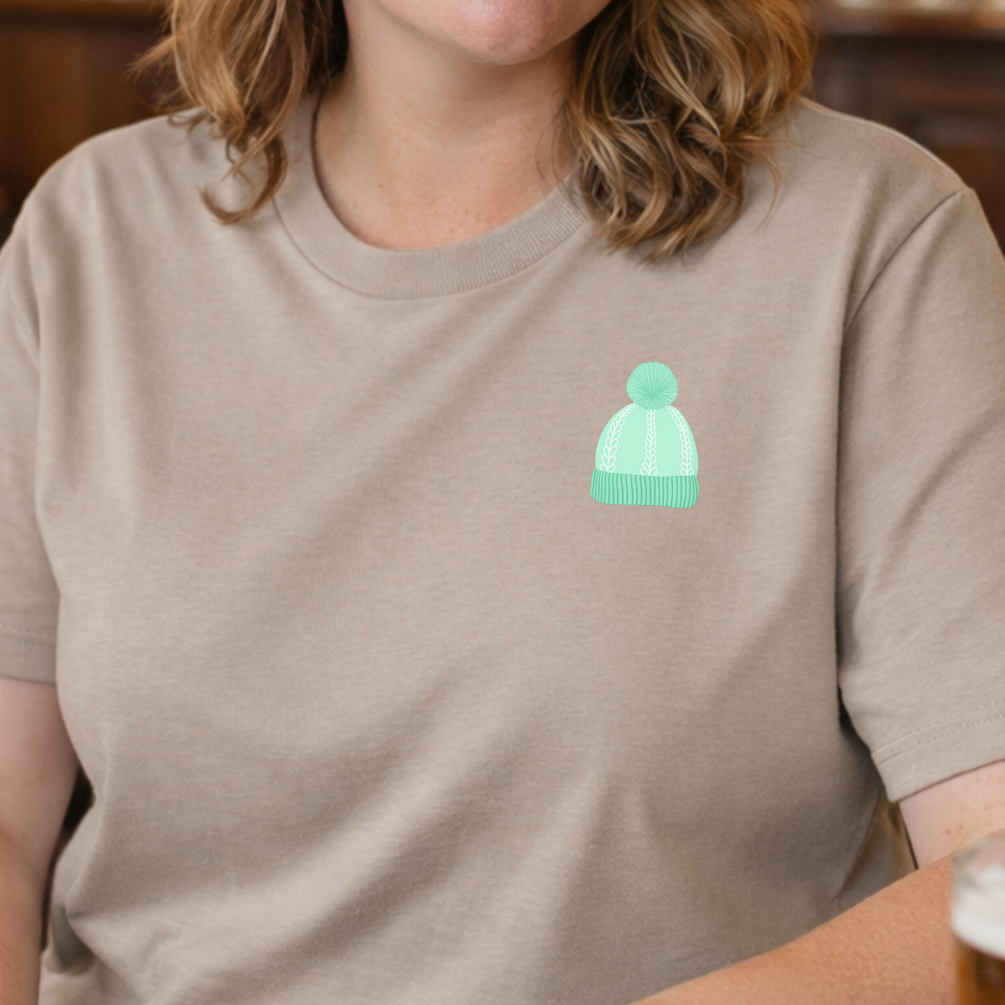 Mint Bobble Hat T-shirt
