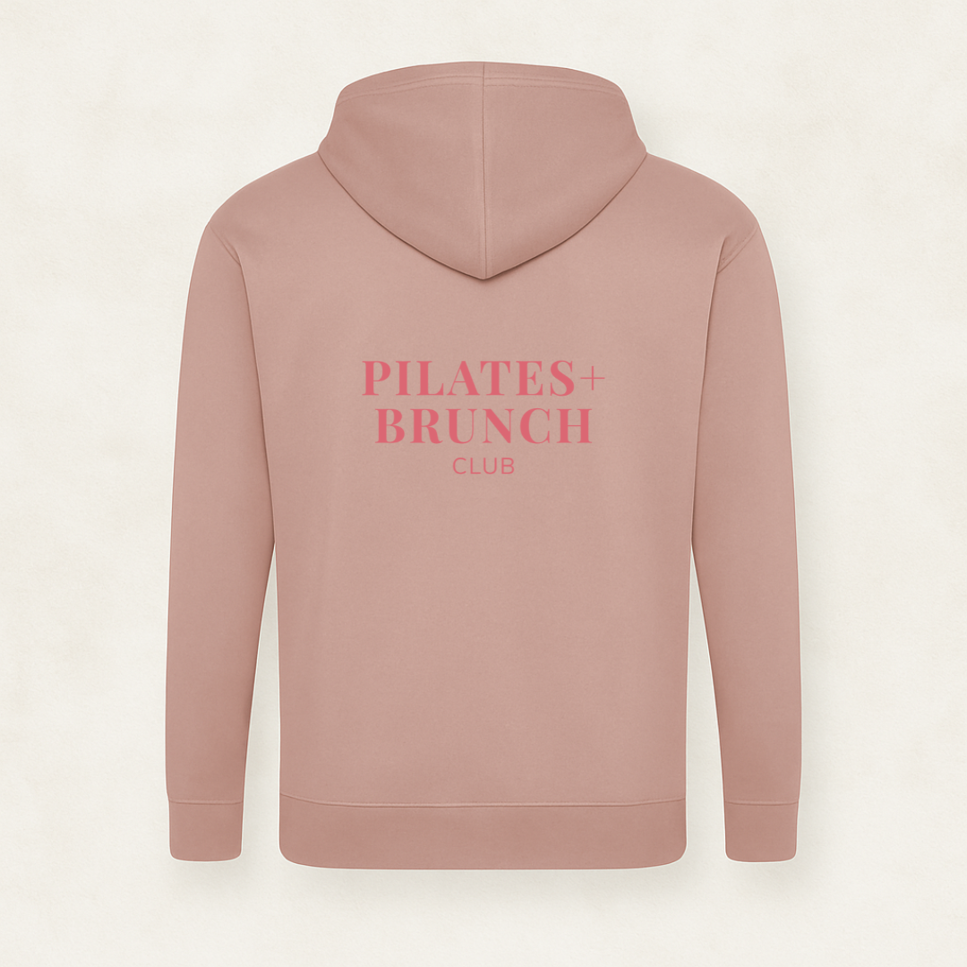 Pilates + Brunch Club - Cosy Pink Hoodie