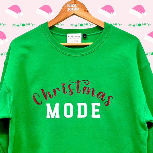 Bright Green Christmas Mode Sweatshirt