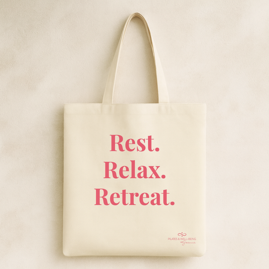 Rest. Relax. Retreat. Natural Tote Bag